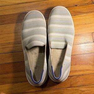 Rothy’s The Original Slip On Sneaker 9.5 Golden Stripe